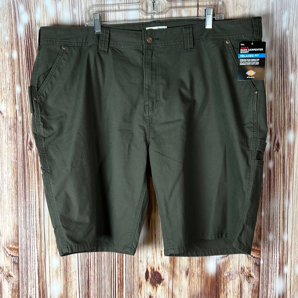NWT Dickies Women Relaxed Fit Flex Duck Carpenter Shorts 22W